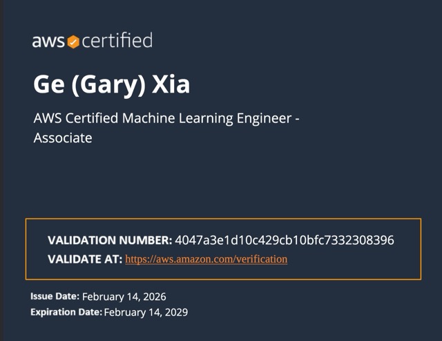 AWS ML Engineer Associate Certificate